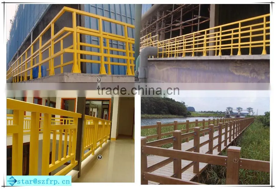 Glass fiber reinforced plastic FRP guardrail
