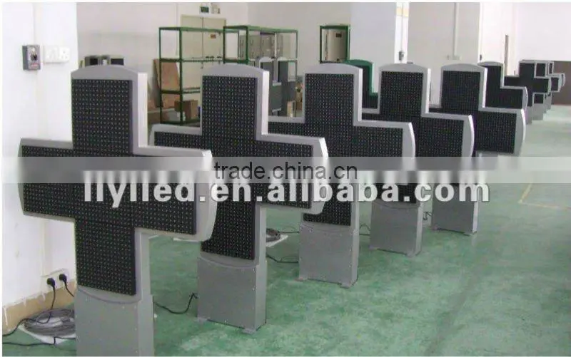 double sides dual color LED croce per farmacia