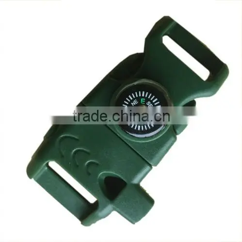 1/10/20pc Buckle Whistle Compass Flint Fire Starter Scaper for Paracord Bracelet