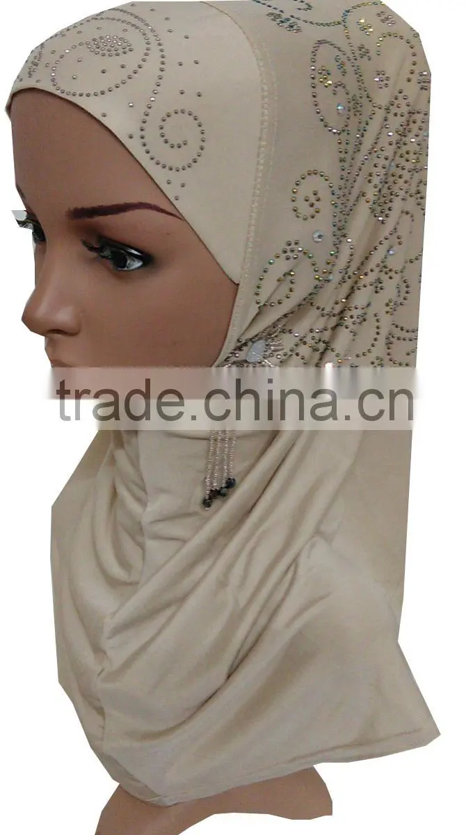 2016 New Fashion islamic hejab Beaded big HIJAB