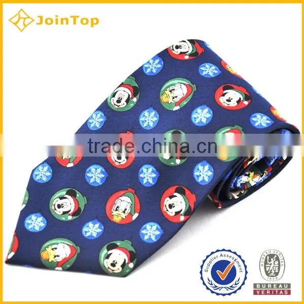 2016 Newly Design Cute Funny Printing Cartoon Child microfibre Necktie