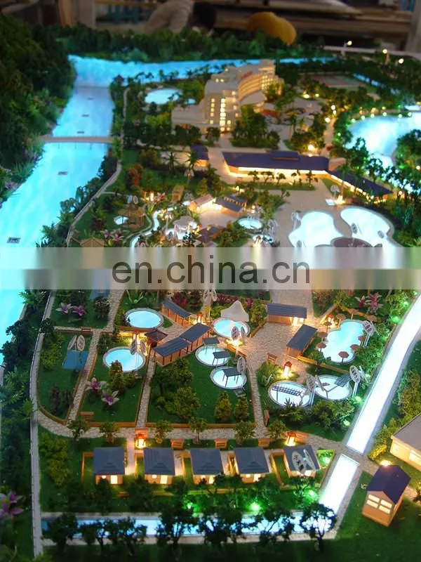 Nice resort house model for display, Overview miniature building model