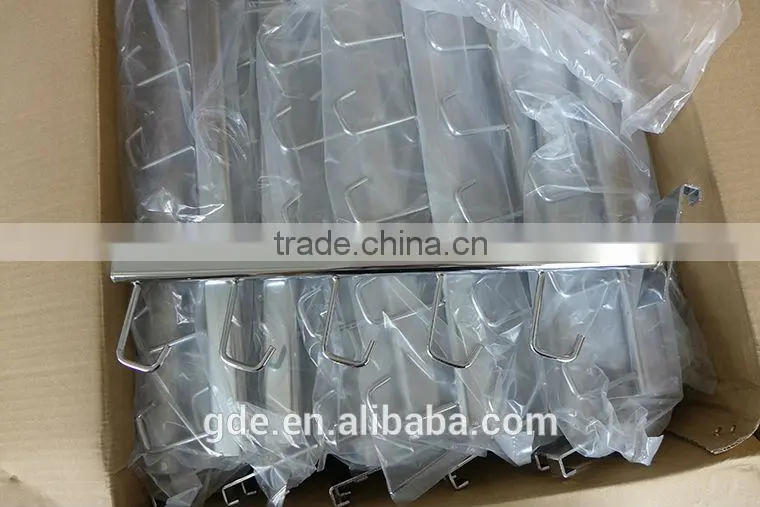 Metal chrome accessory display hanger for wall