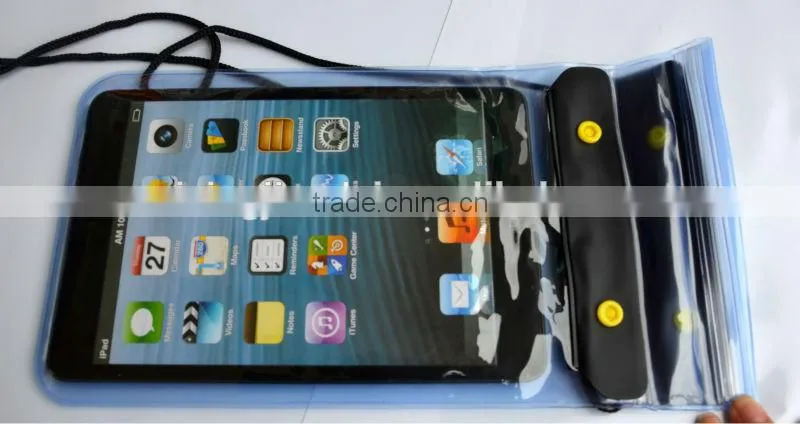 Flat computer waterproof bag with three plugs Headset line