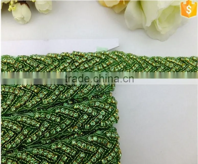 Green Rhinestone Beads Appliques Belts