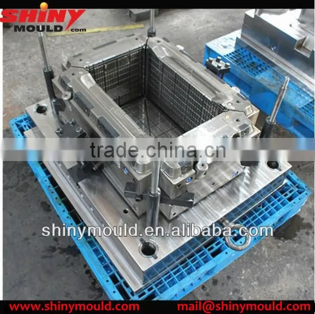 Solid stackable plastic crate moulding