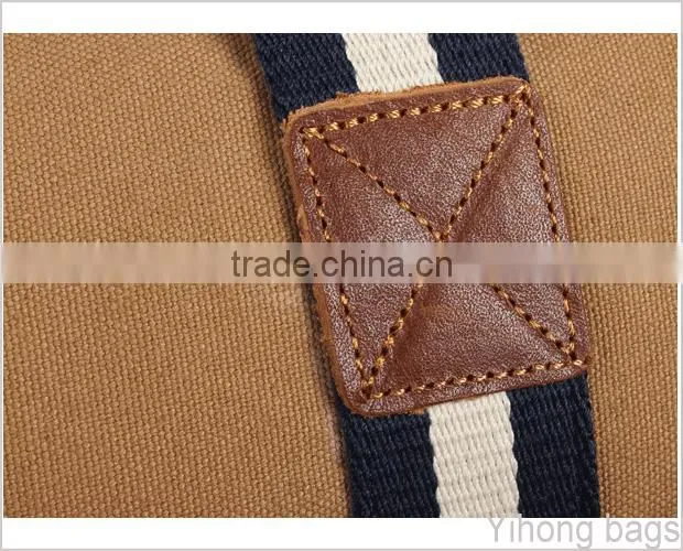 simple canvas leather duffle bag