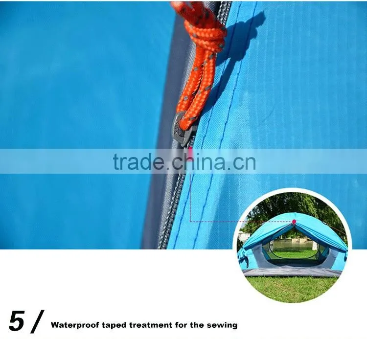 Waterproof Double Layer 2, 3, 4 Person 3 Season Aluminum Rod Double Skylight Outdoor Camping Tent