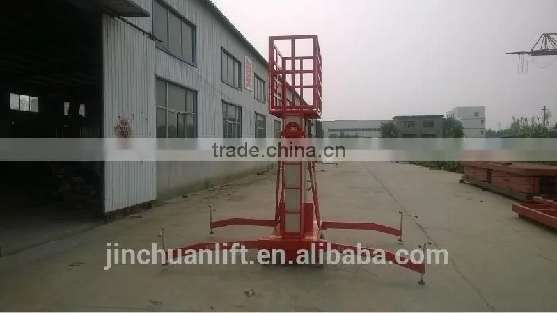 Aluminum hydraulic lift platform / hydraulic double mast aluminum alloy lift
