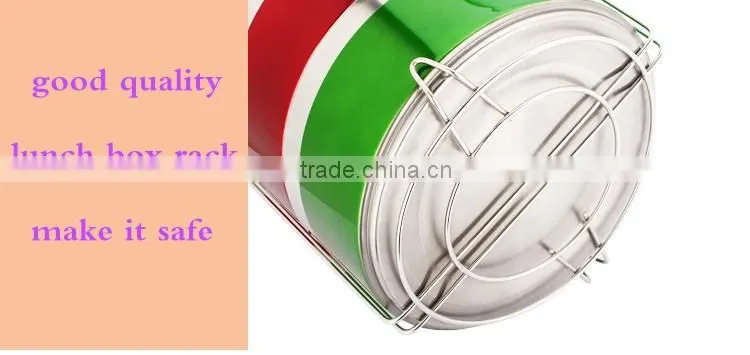 high quality custom lunch box tiffin carrier thermal lunch box with color sprayed process