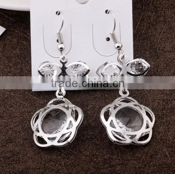 Latest fashion glass earrings designs beautiful flower earrings