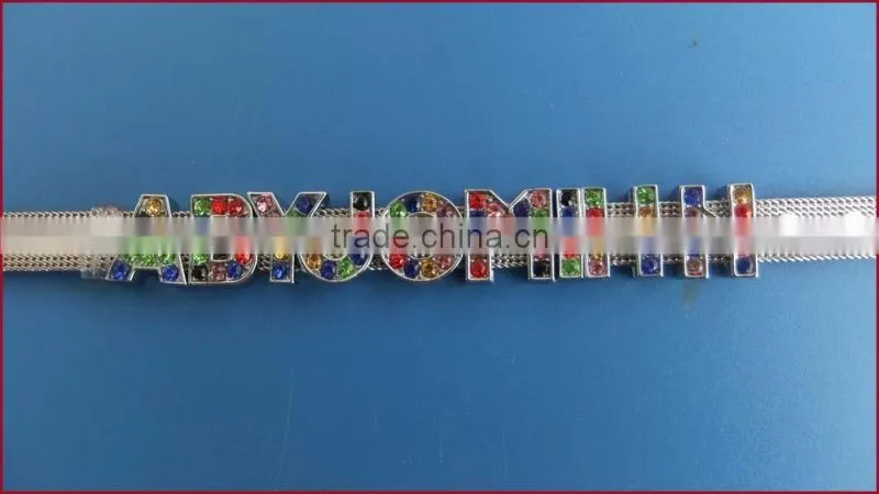 Letters can be Wear on Steel Mesh Belt 8MM & 10MM Wide Wristband Stainless Steel Bracelet