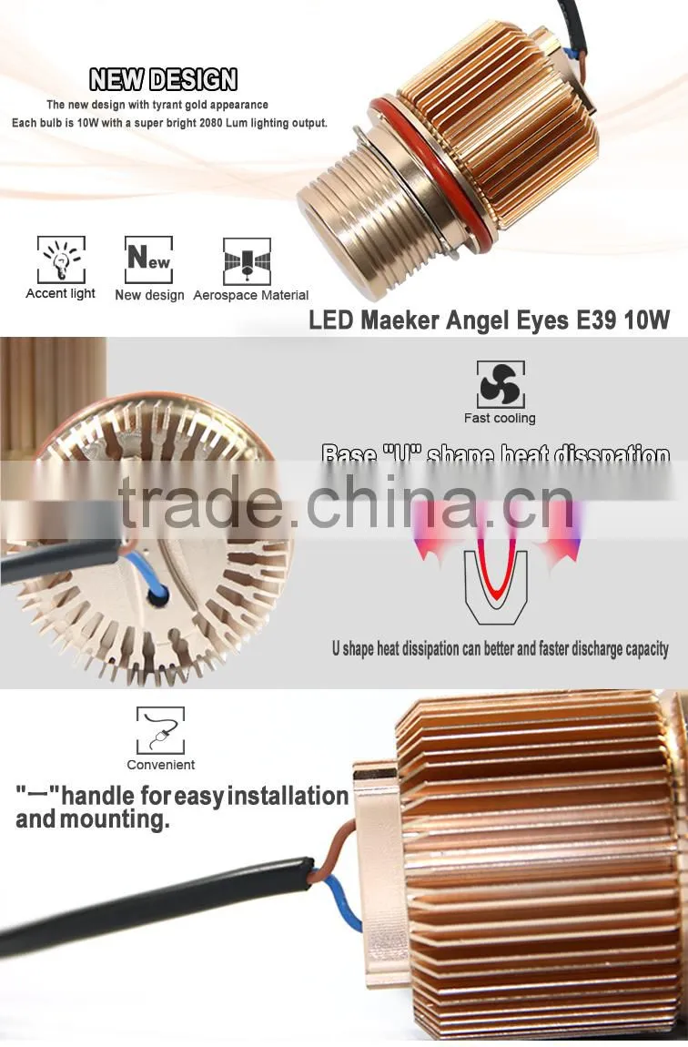 New Super white for BMW E39 10W led marker angel eyes replace of original halogen angel eyes