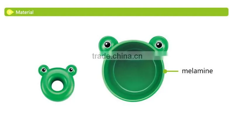 D711 Lovely Creative Frog Shaped Malemine Plastic Bathroom Accessories One Tooth Tumber One Toothbrush Holder