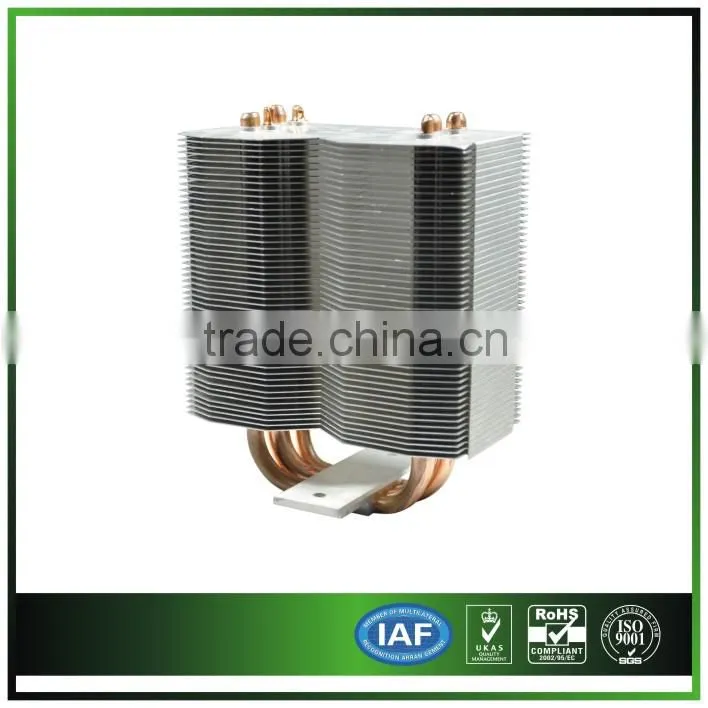 customized copper base 4 copper heat pipes heat sink