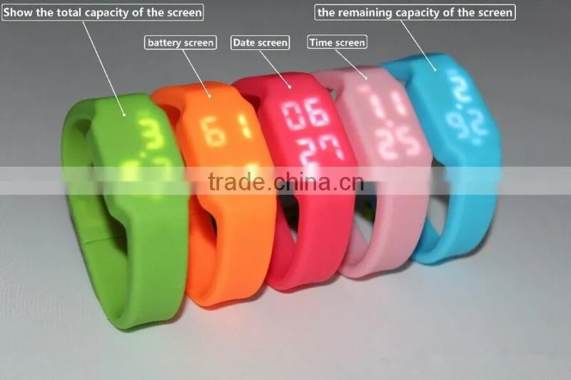 Multi-Functional USB Pen Drive 2gb 4gb 8gb 16gb 32gb Silicone USB Bracelet Watch