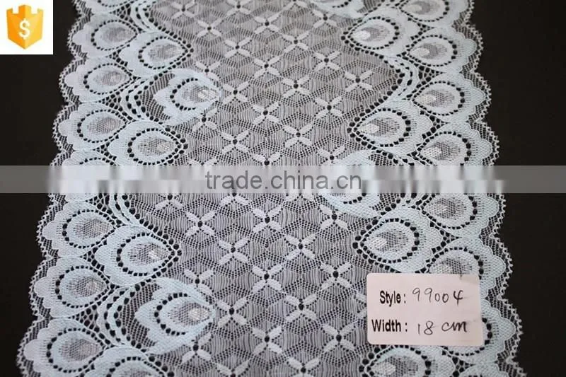 2016 cheap french swiss cotton lace material hot sale width 18cm for underwear