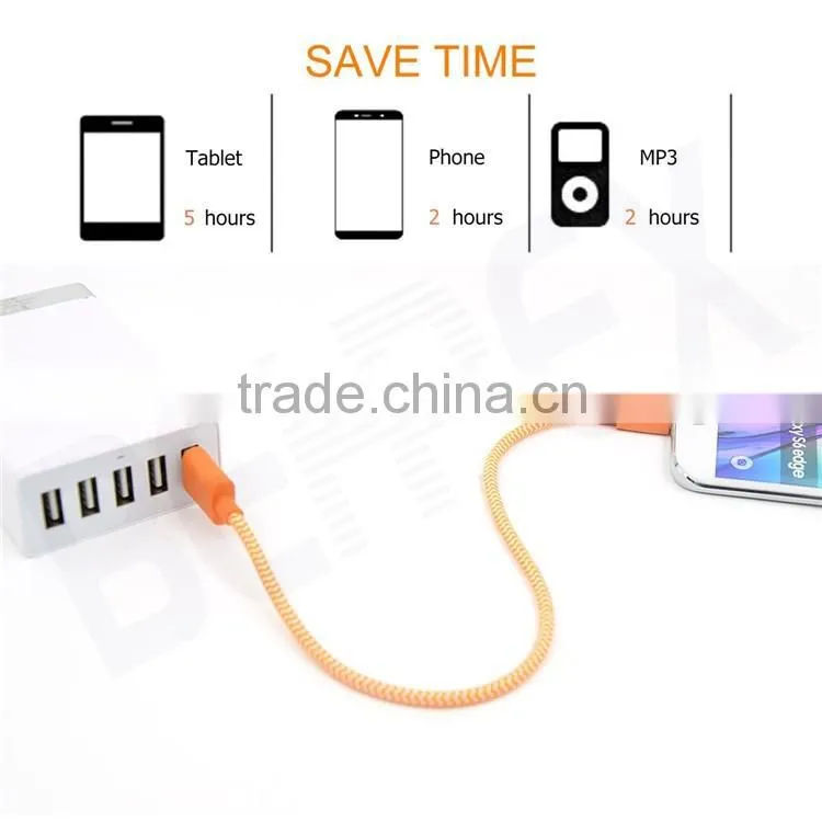 Angled Micro USB 2.0 Sync Charge Data Cable for Android