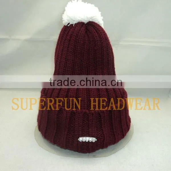 LED light acrylic beanie winter caps
