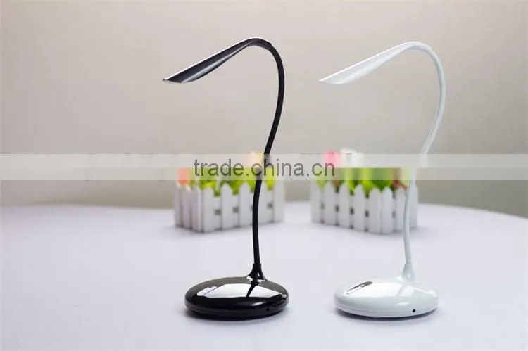 JK853 Gooseneck battery led table lamp, rechargeable led desk lamp usb charging
