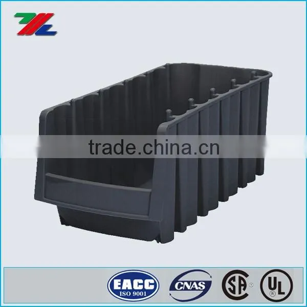Heavy Duty Stack and Nest Container ; Plastic parts bin with dividers; Hanging Bin Divider