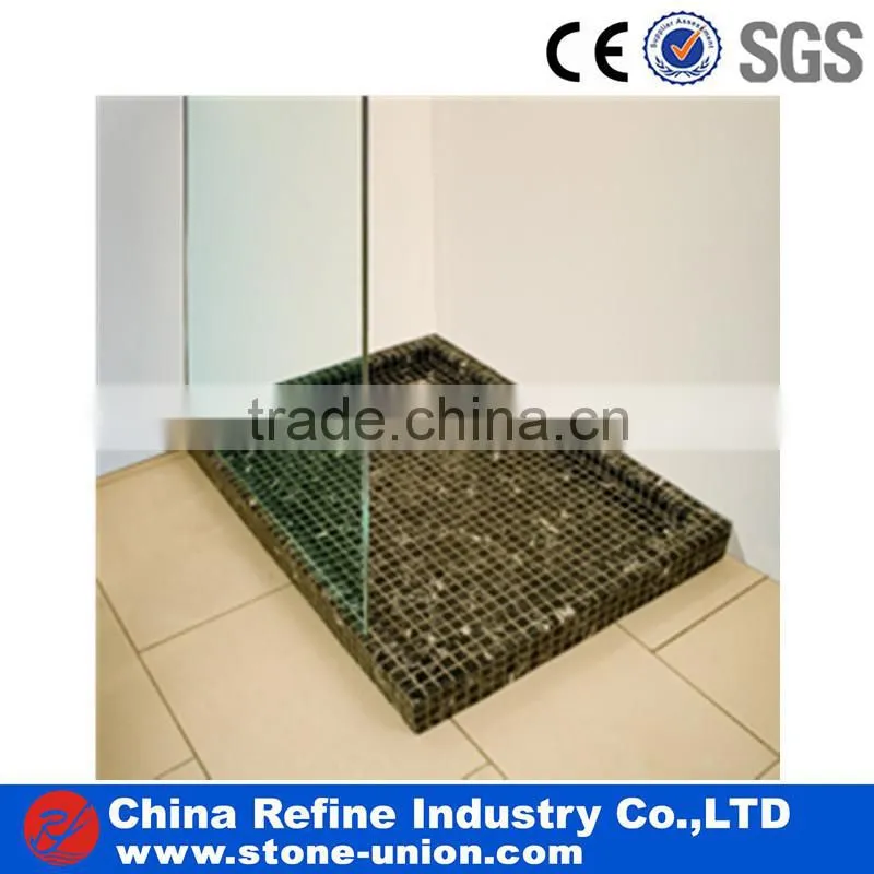 grey bathroom shower pans