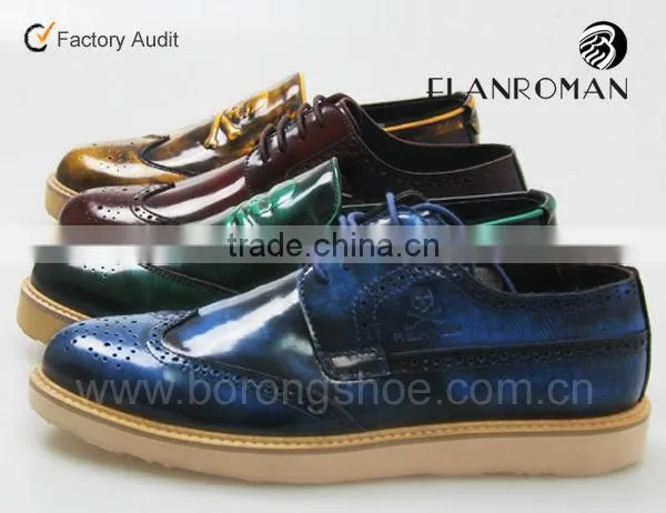 Men leather fashion casual shoe made in China