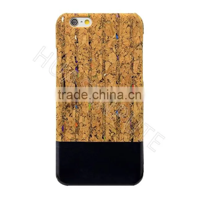 Plaid Real Wooden Cellphone case and Eco-leather Back Cover Case phone Cover For Apple iPhone 6s