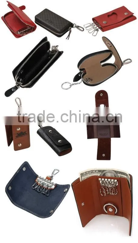 New design leather key holder wallet for wedding souvenirs