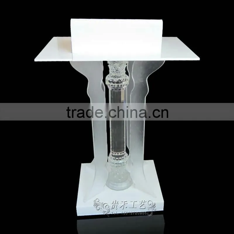 customized clear acrylic modern church pulpit designs