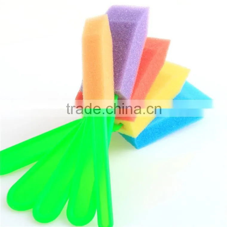 5 pcs High Quality On Sale Plastic Handle Colorful Foam Brush