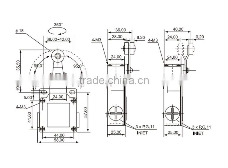 CNTD Stainless Steel Idler Wheel Rotary Limit Switch Resonable Price CSA-021
