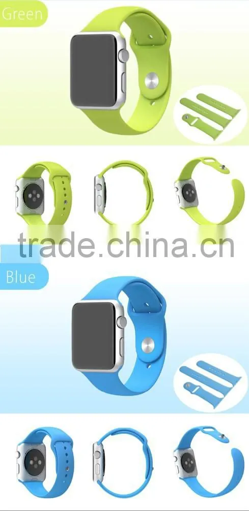 Cheapest Price Fashion Stouch Silicone Watch band for Apple Watch 38/42mm,Changeable Watch Silicone Band