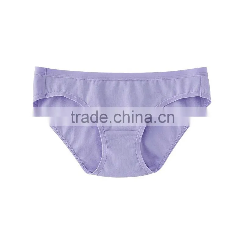 Best selling comfortable women cotton plain dyed bikini underwear