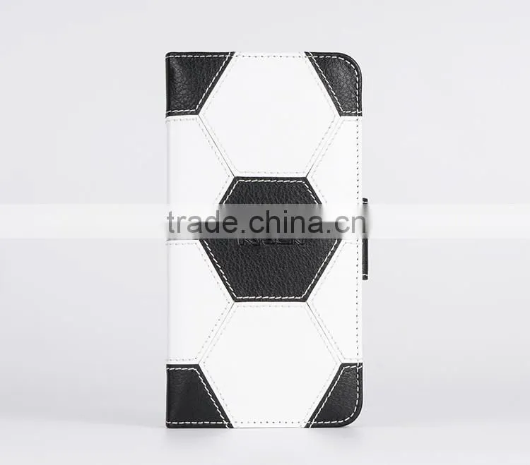 Football style hot selling mobile leather case cover for iphone6s plus