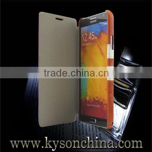 Smart cover oil-waxed leather case for samsung galaxy note 3