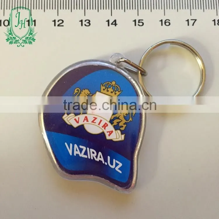 free Gift Acrylic Keychain oval Acrylic Key Ring logo insert photo frame