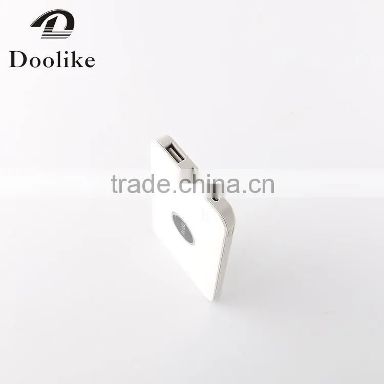 2016 Doolike Newest OEM/ODM Portable Mobile Power Bank For Phone 4000mA/6000mA/8000mA