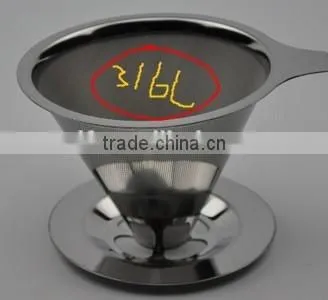 Coffee Dripper Stainless Steel Mesh Micro Filter