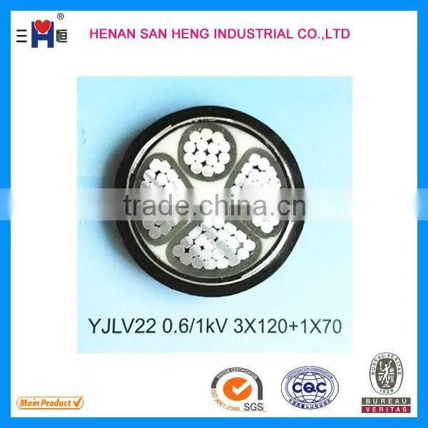 YJV22,YJLV22,copper or aluminum Core XLPE Insulated Electrical Power Cable