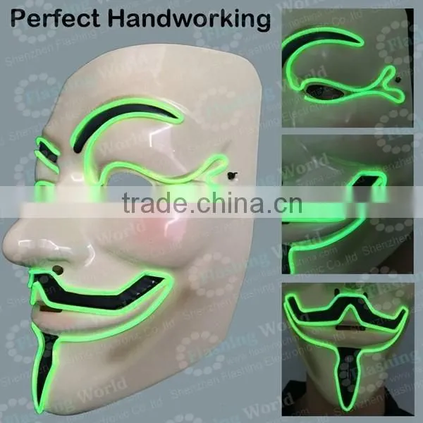 Wireless Fashion masquerade neon party mask, party supplies fashion flashing neon party mask