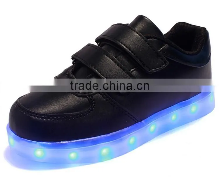 2016 new style colorful children shoes, led light for kids shoes