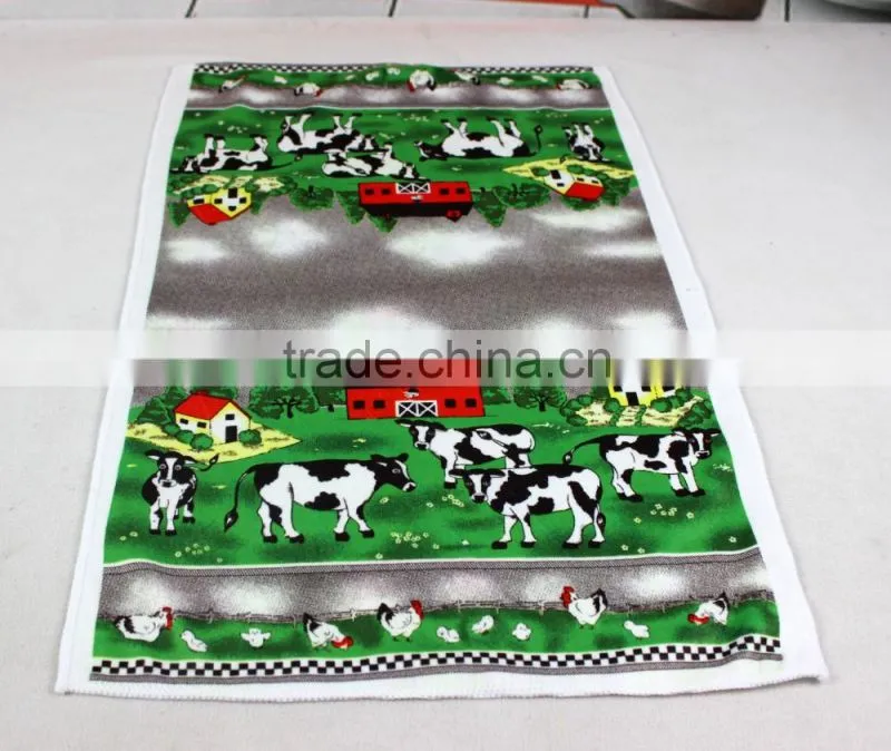 china products custom printed microfiber absorbent tea towels