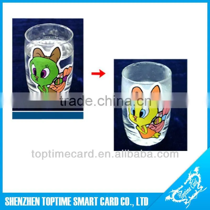 Water temperature change color sticker