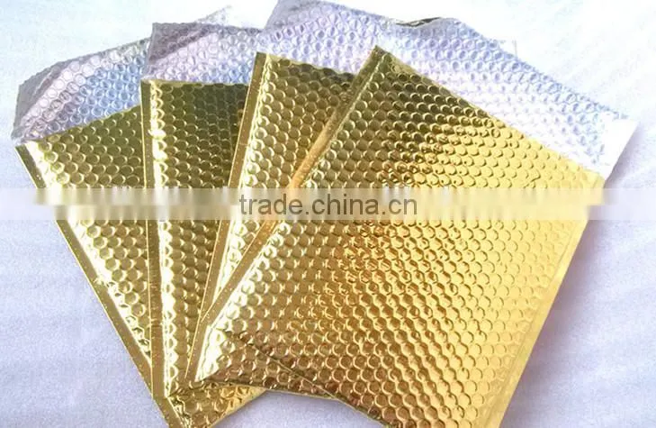shock proof silver color high quality aluminum metallic bubble bag