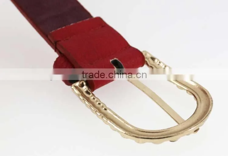 Women's fashion rhinestone studded belt with shiny gold rhinestone buckles in yiwu