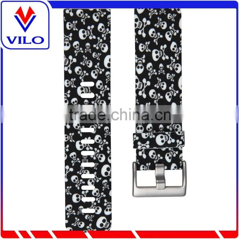Customized Pattern Silicone Replacement Watch Band Wrist Strap For Fitbit Blaze Smart Watch