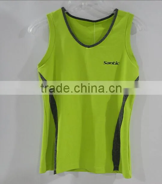 2015 Santic Hot Selling Fitness Wear ladies crop top fitness crop tops