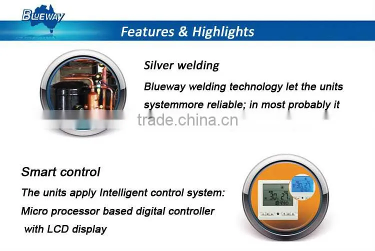 Residental air source heat pump water cooled chiller