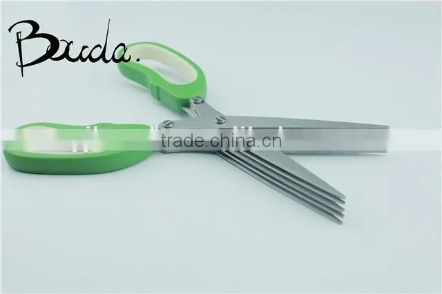 5 blade stainless steel multifunction herb scissor/ kitchen scissors BD-S1619